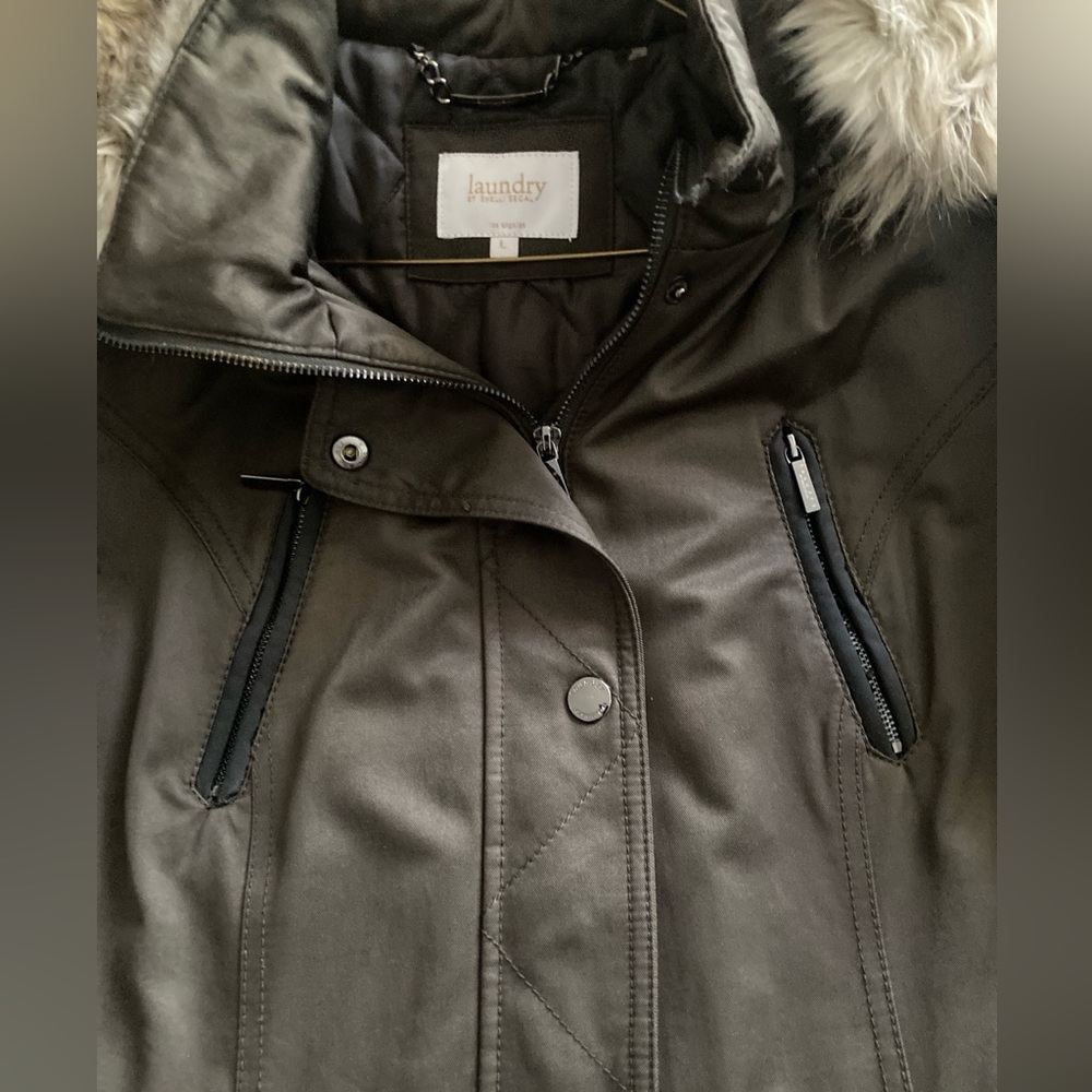 Laundry By Shelli Segal Quilted Olive Jacket - Picture 8 of 15